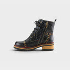 L'Artiste Rugup booties in Black Multi, side view