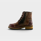 L'Artiste Rugup booties in Brown Multi, side view