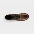 L'Artiste Rugup booties in Brown Multi, top view