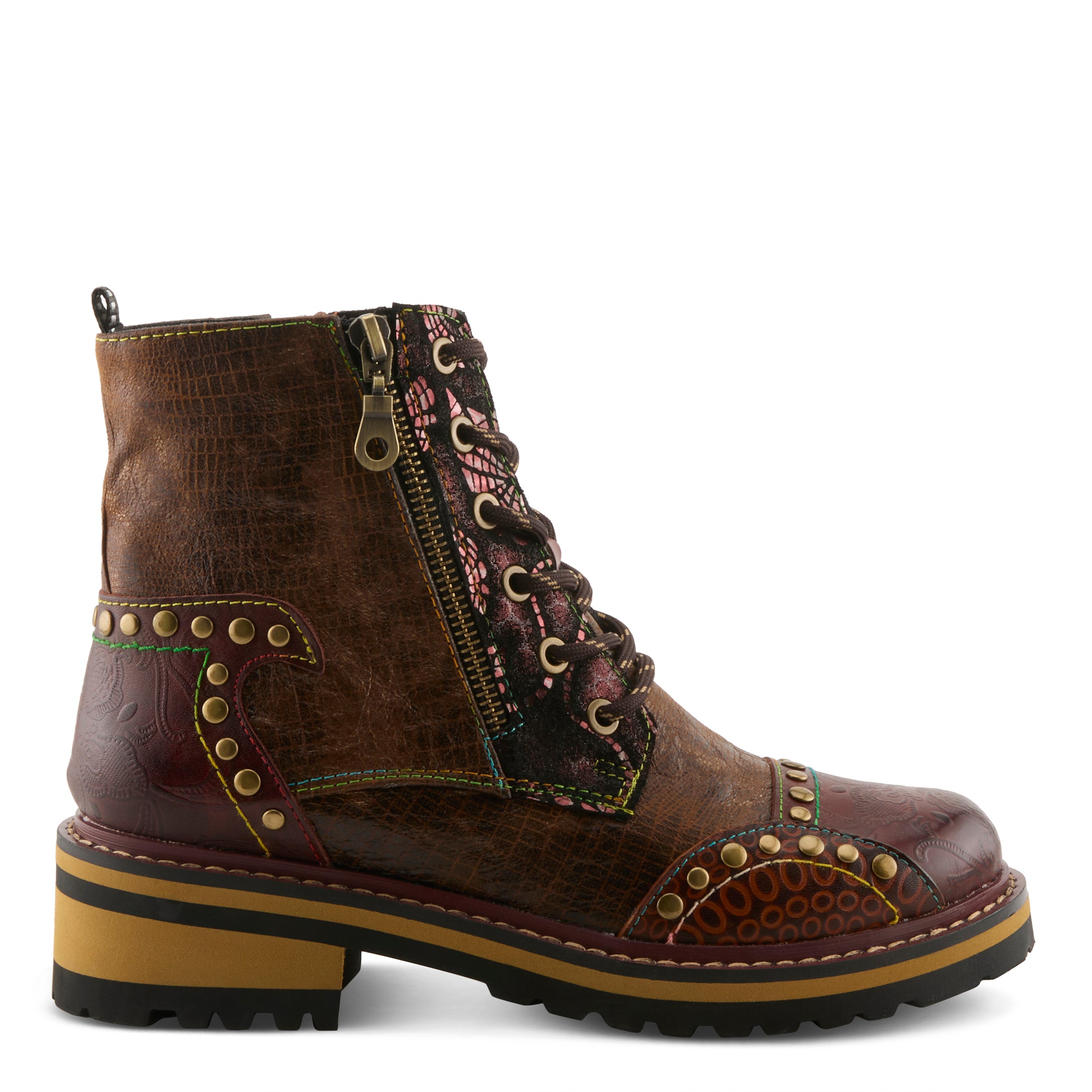 L'Artiste Rugup Hand-Painted Leather Boots - Spring Step Shoes