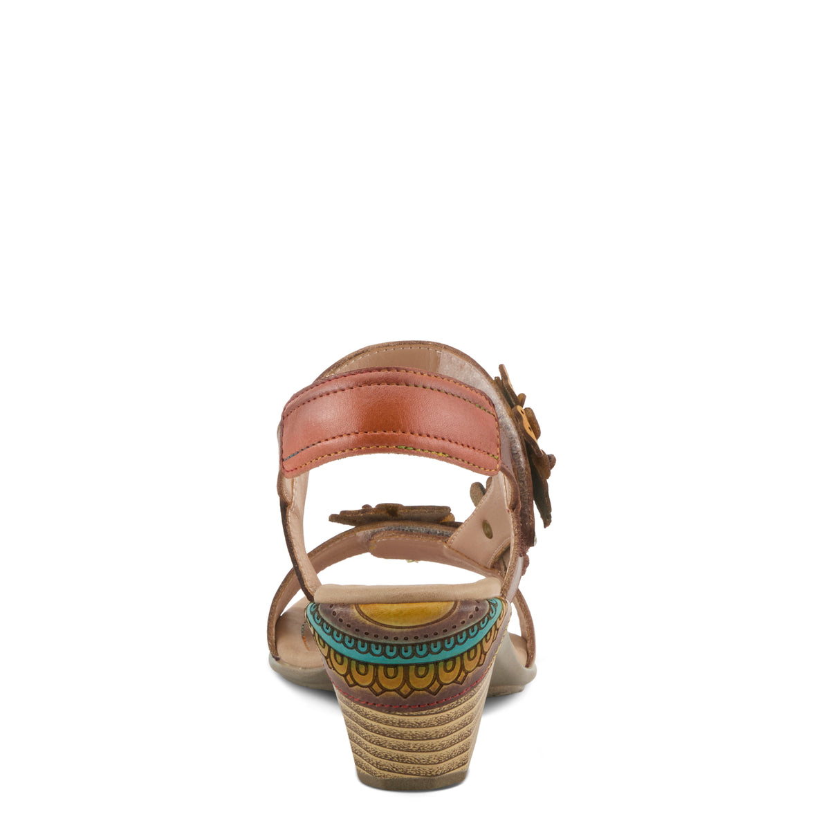 L'Artiste L'ARTISTE SALIRA SANDALS sandal in brown multi with handcrafted leather design
