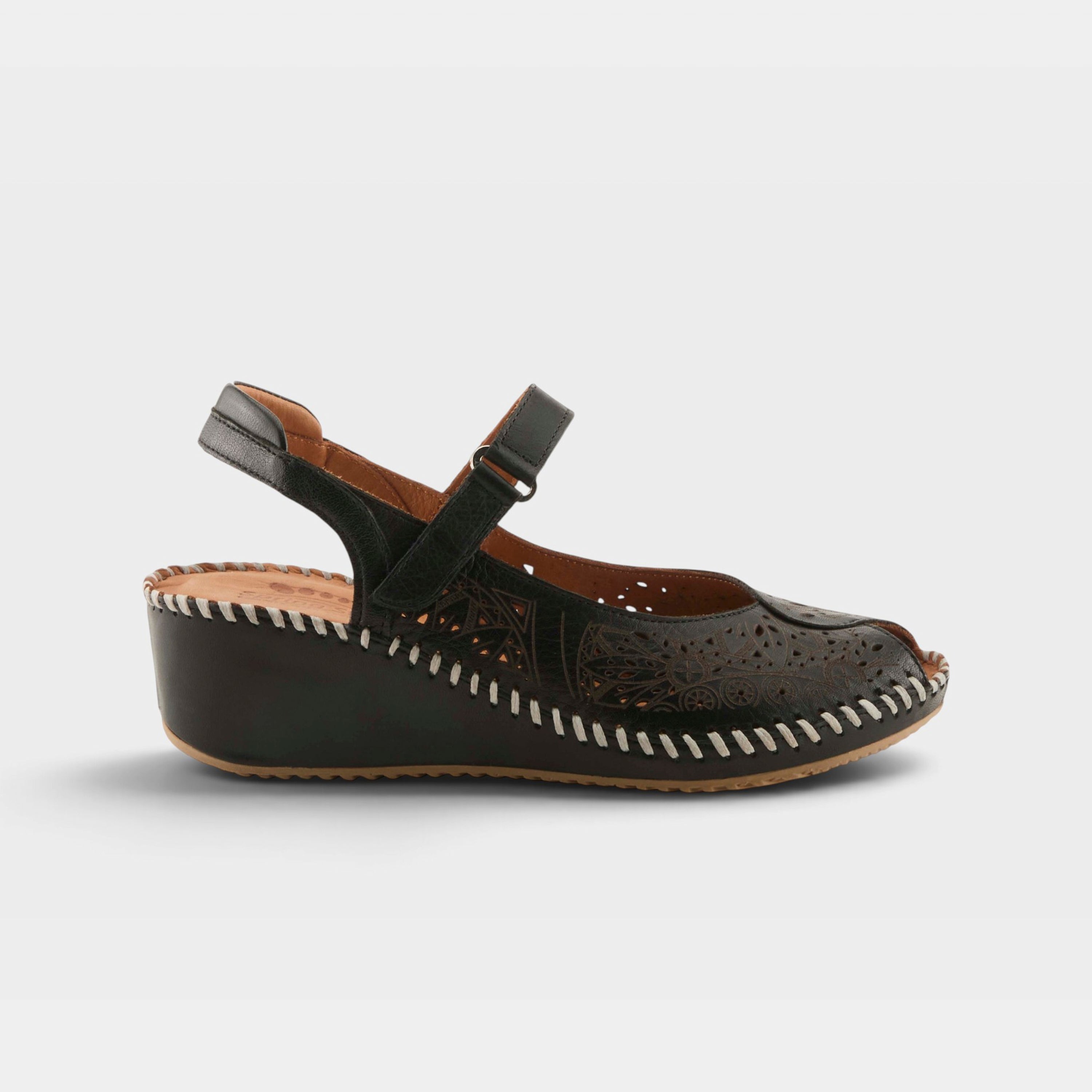 Spring Step Santonio Black Casual Sandal