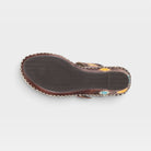 L'Artiste Santorini slide sandal in Brown, outsole view