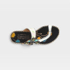 L'Artiste Santorini slide sandal in White, top view