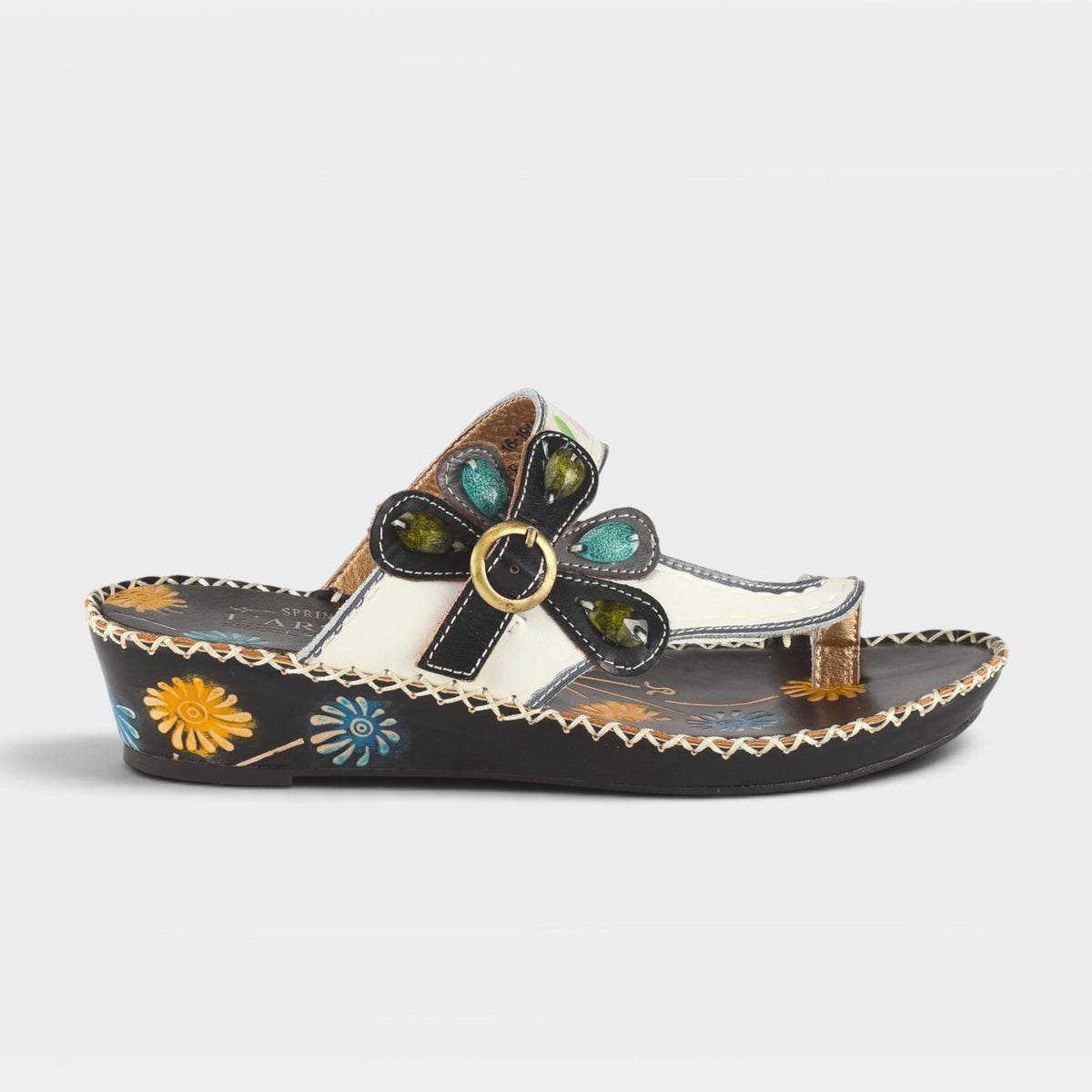 L'Artiste Santorini slide sandal in White, hero view