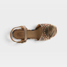 L'Artiste Sassyclass sandals in Beige Multi, top view