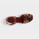 L'Artiste Sassyclass sandals in Red Multi, top view