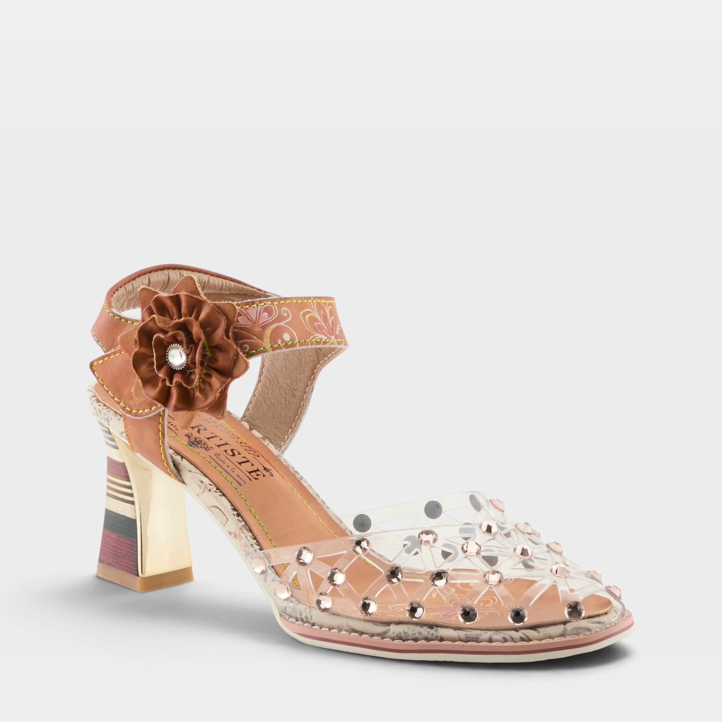 L'Artiste Sassylady Block Heel Sandals by Spring Step Shoes