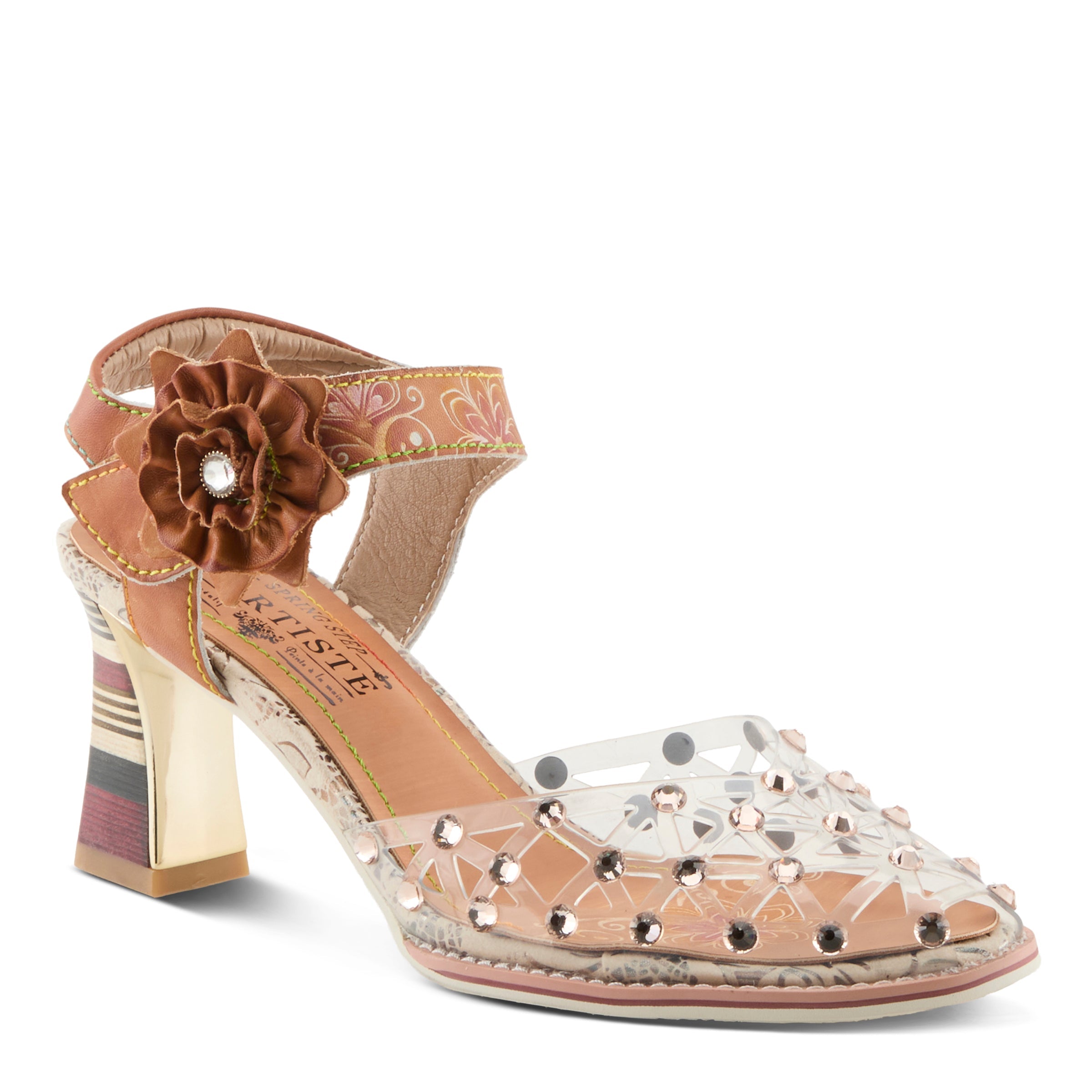 L'Artiste Sassylady Block Heel Sandals by Spring Step Shoes