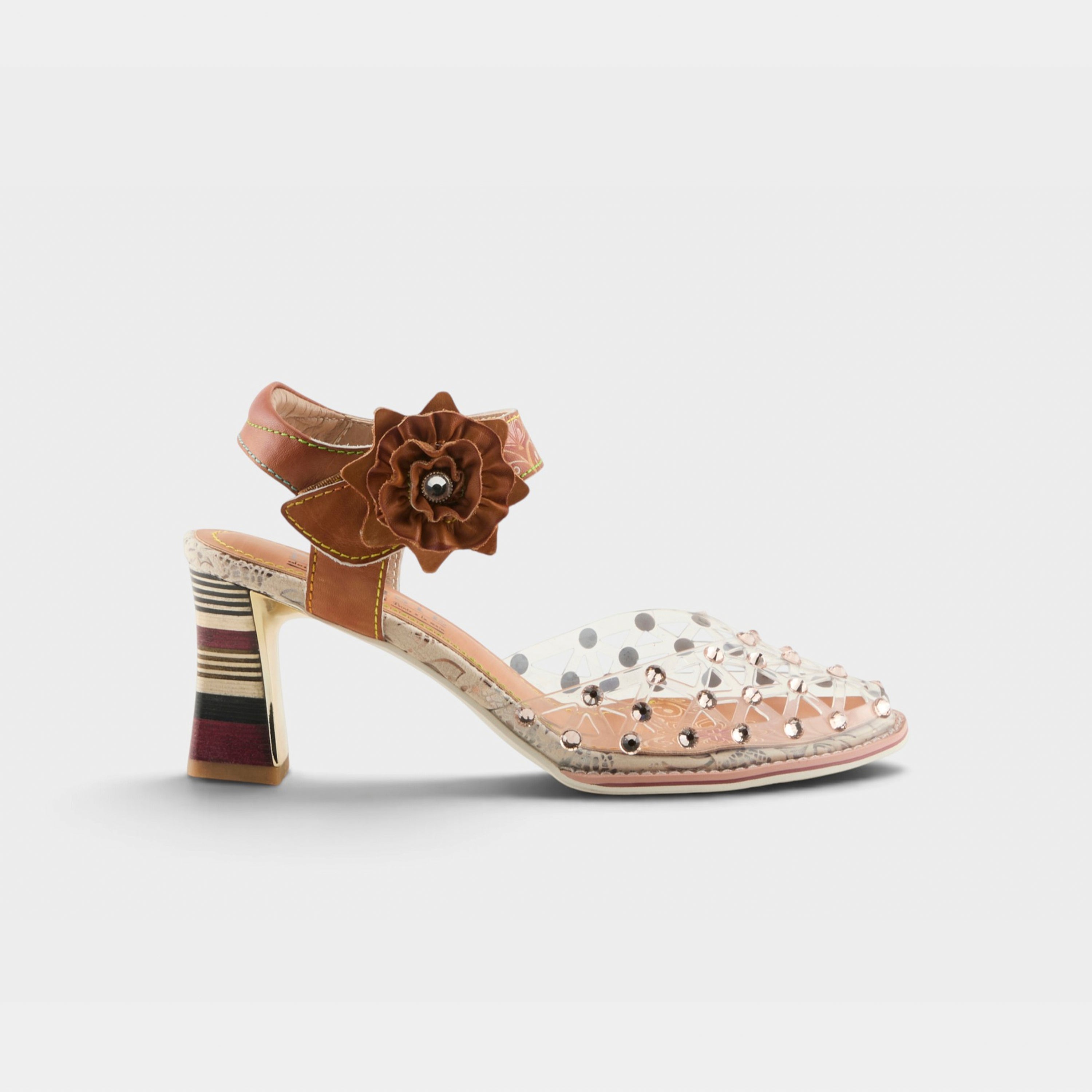 L'Artiste Sassylady sandals in Camel Multi, hero view