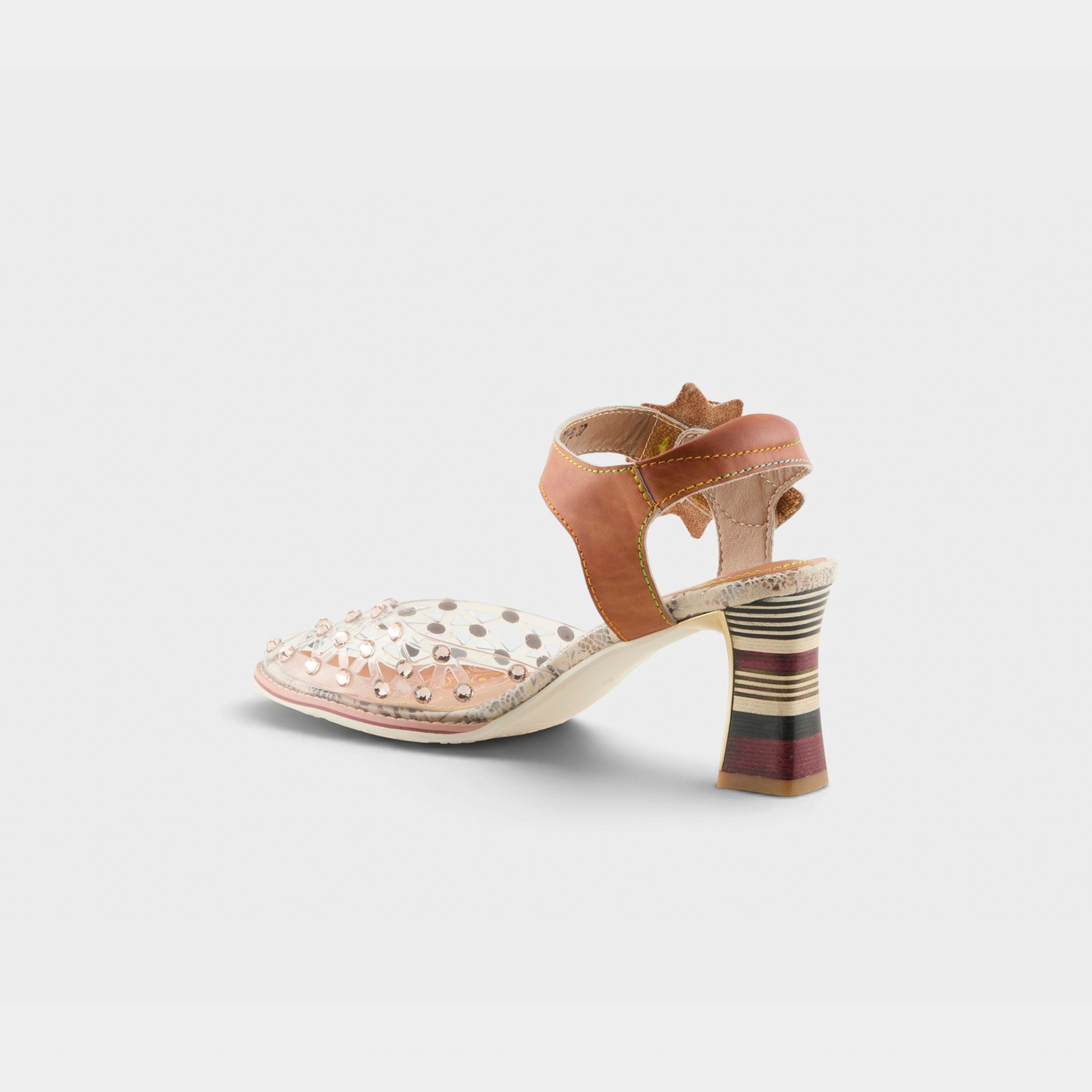 L'Artiste Sassylady sandals in Camel Multi, alternate angle view