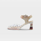 L'Artiste Sassylady sandals in Light Taupe Multi, side view