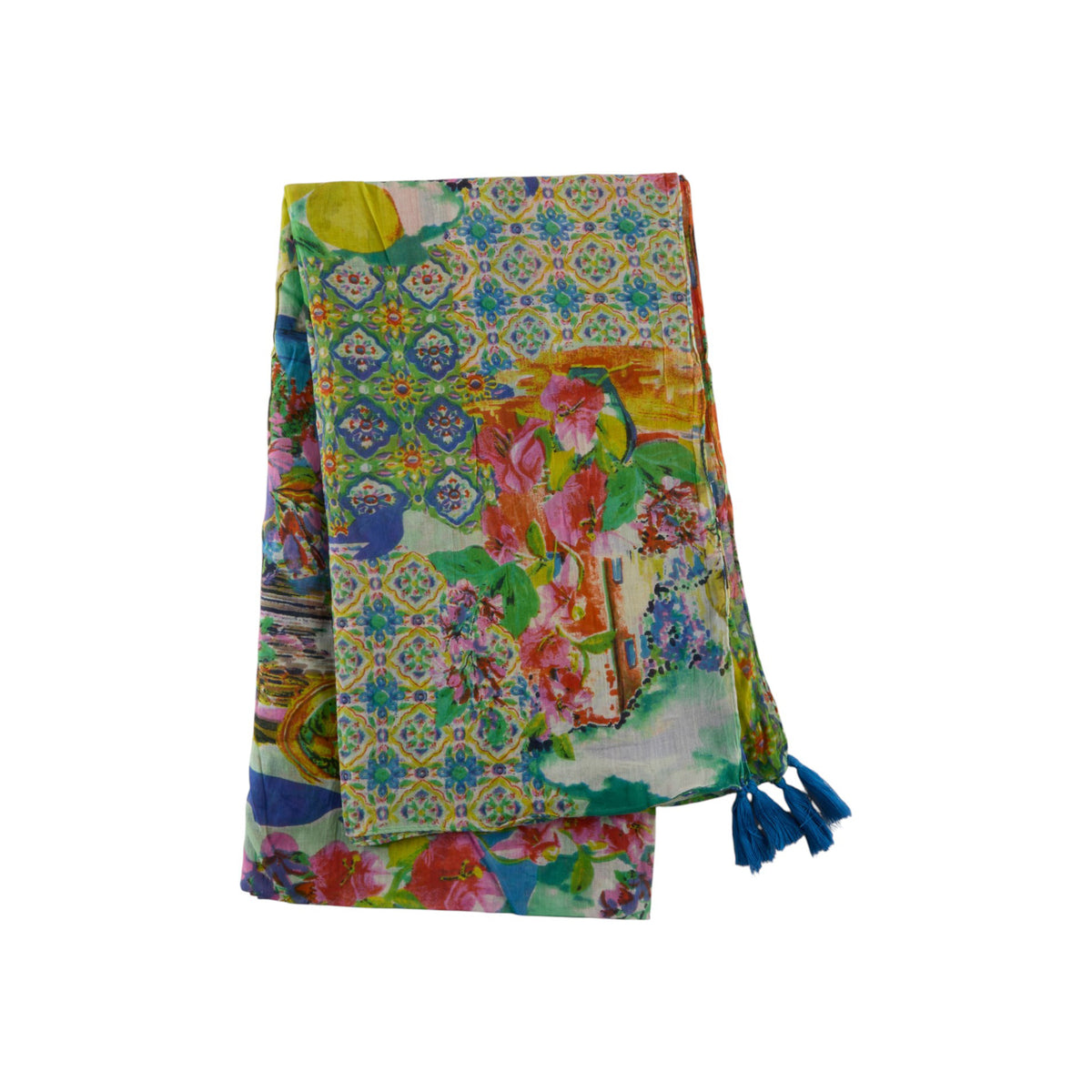 L'Artiste L'ARTISTE EMMALIE SCARF shoe in green multi with handcrafted leather design