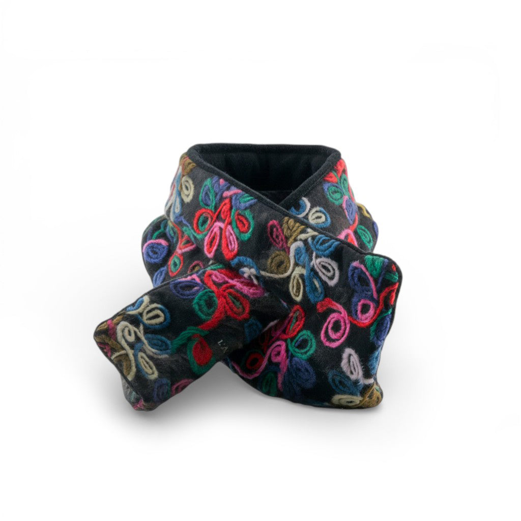 L'Artiste L'ARTISTE LOOPIE SCARF shoe in black multi with handcrafted leather design