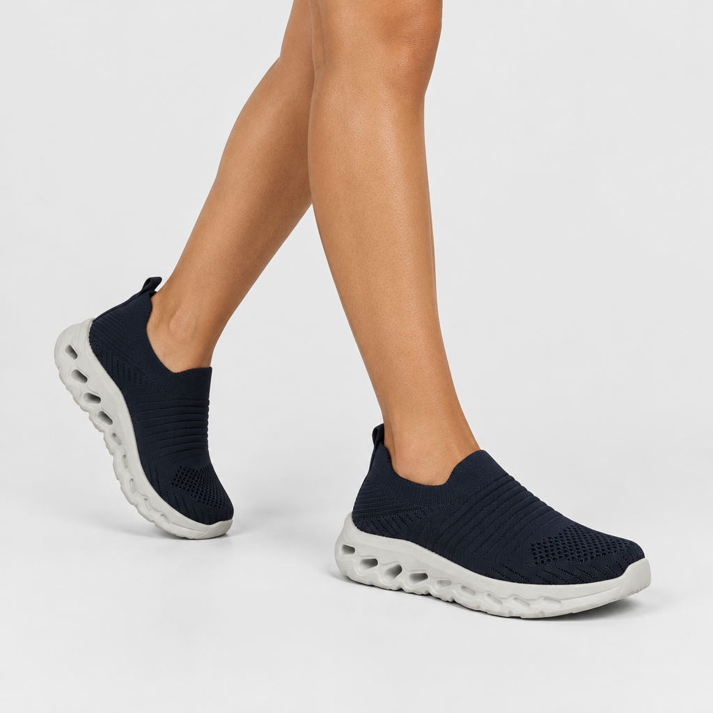 Flexus Scruggs Navy Sneaker - on-foot view