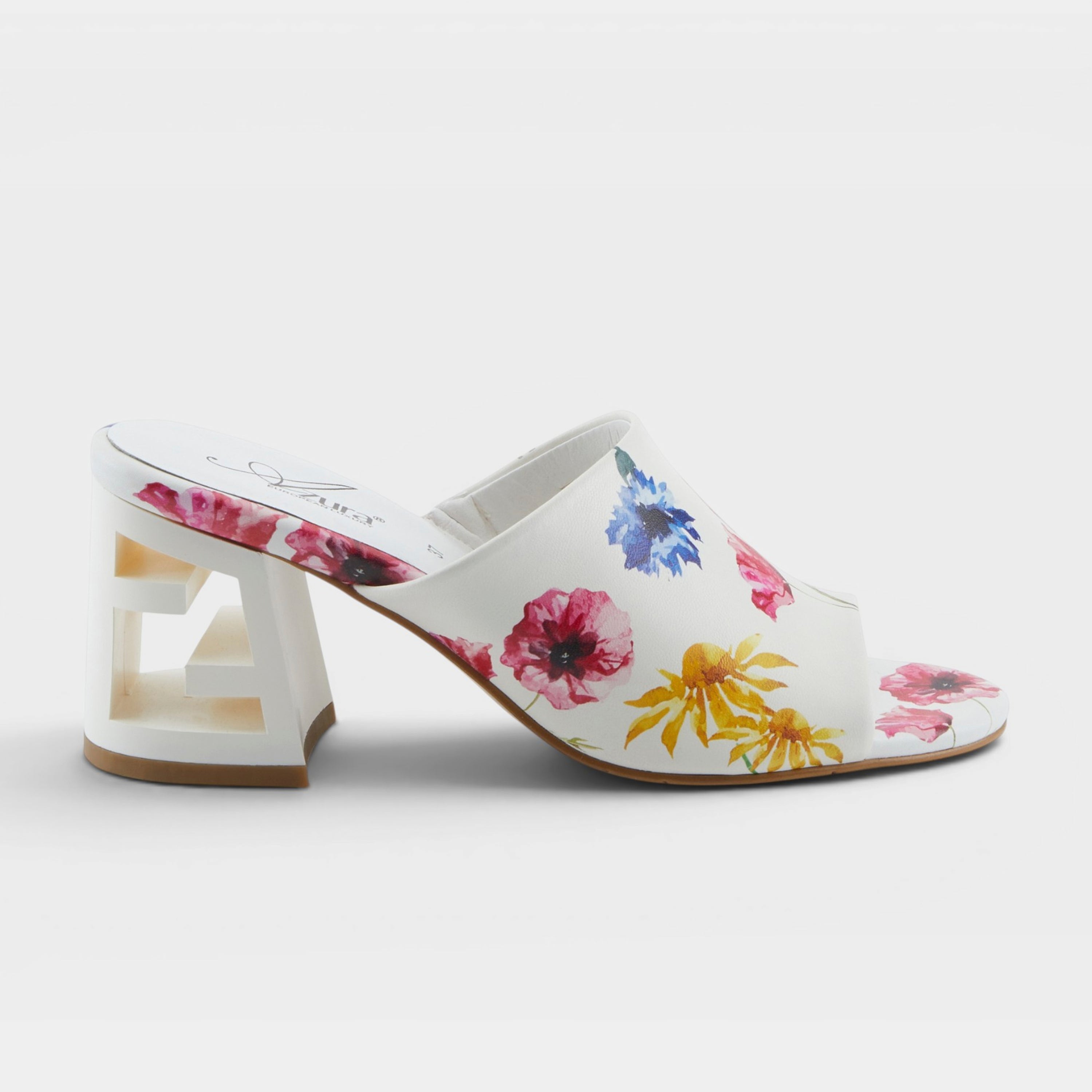 Azura Sculptor White Multi Sandal