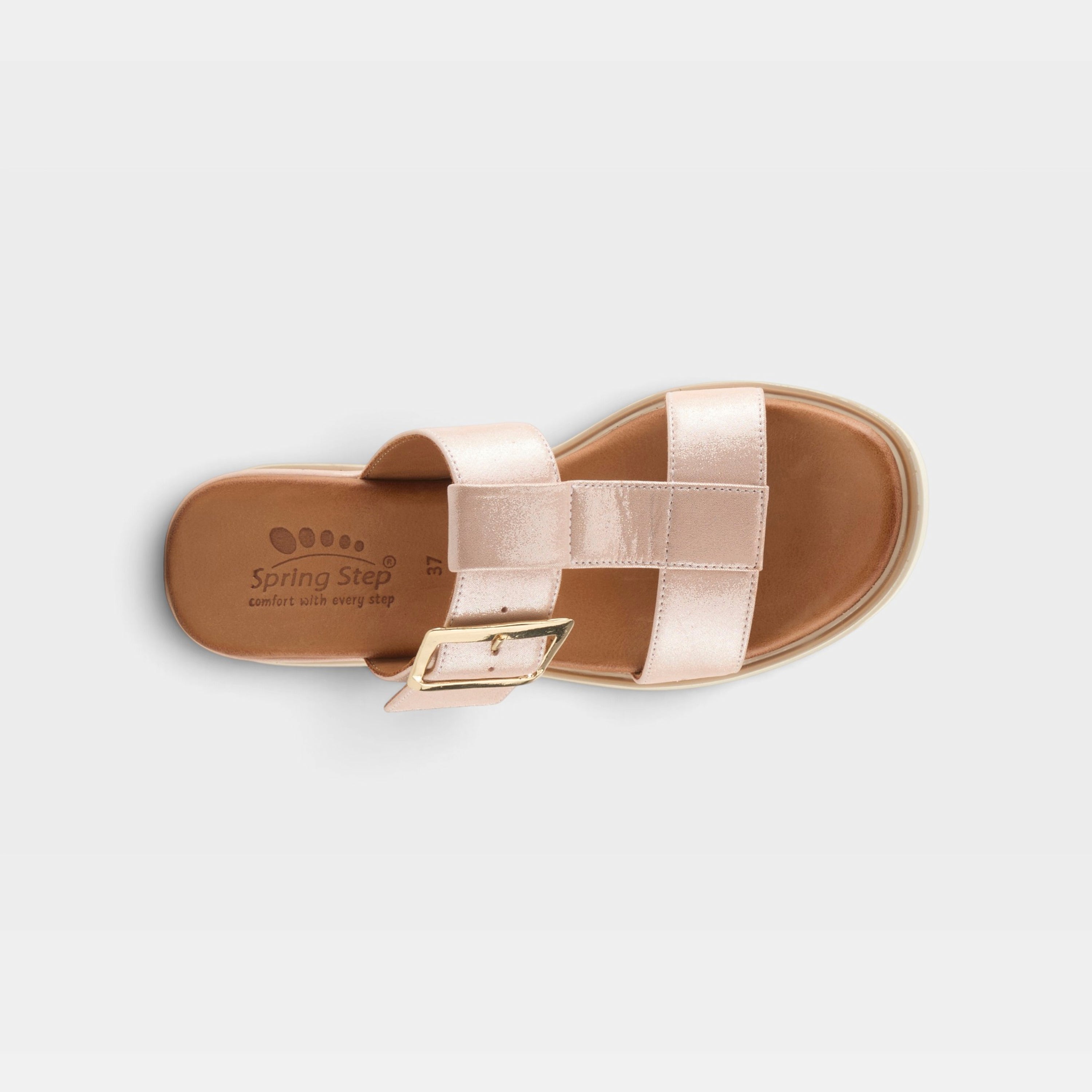Spring Step Seaport Pink Metallic Casual Sandal