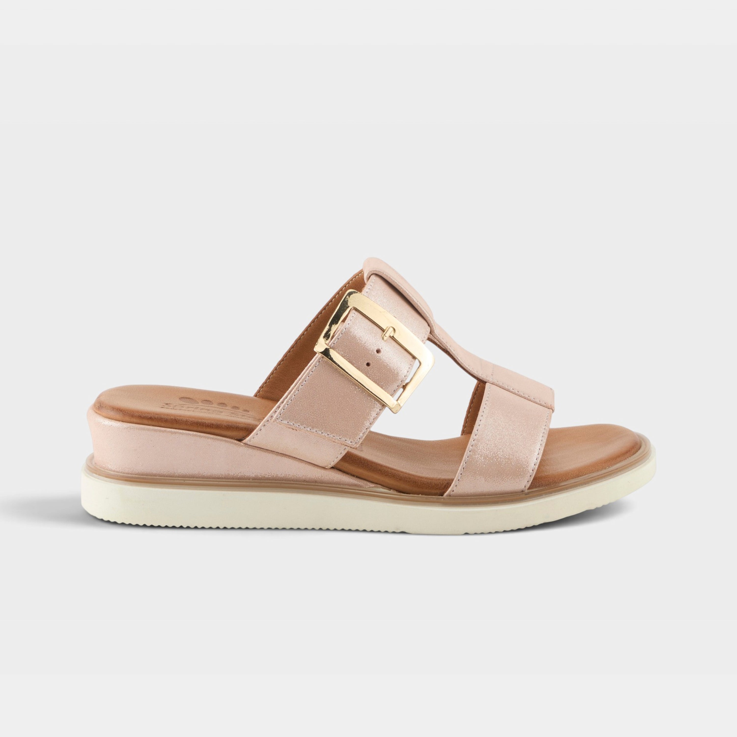 Spring Step Seaport Pink Metallic Casual Sandal