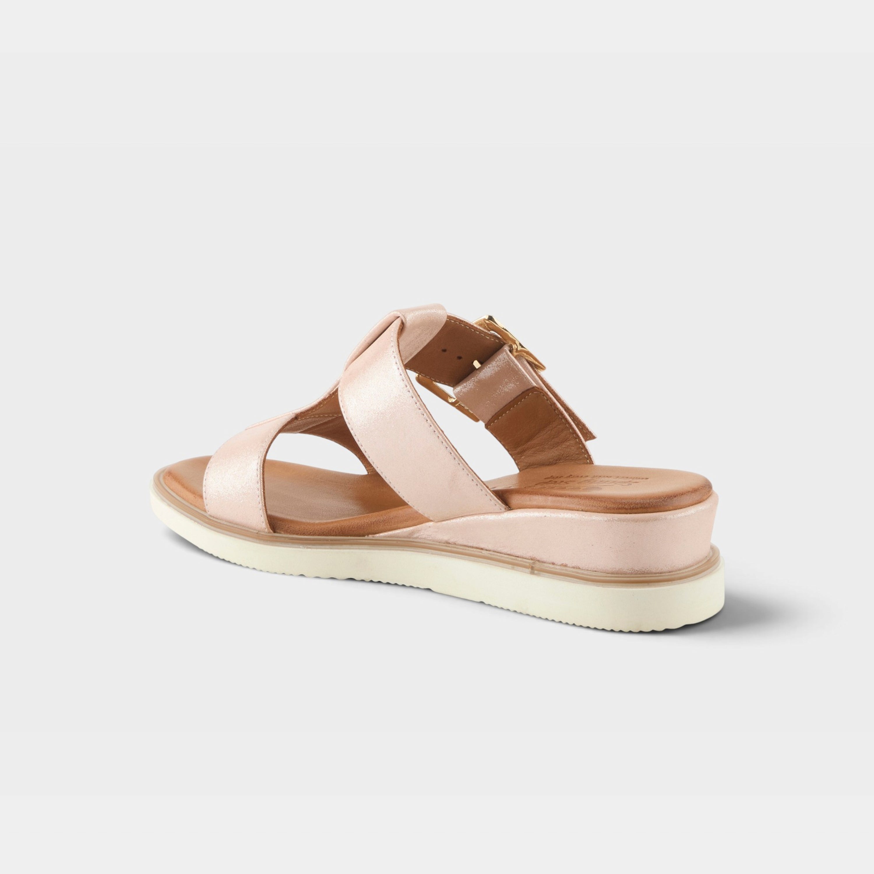 Spring Step Seaport Pink Metallic Casual Sandal