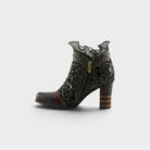 L'Artiste Seeherquin boots in Black Multi, side view