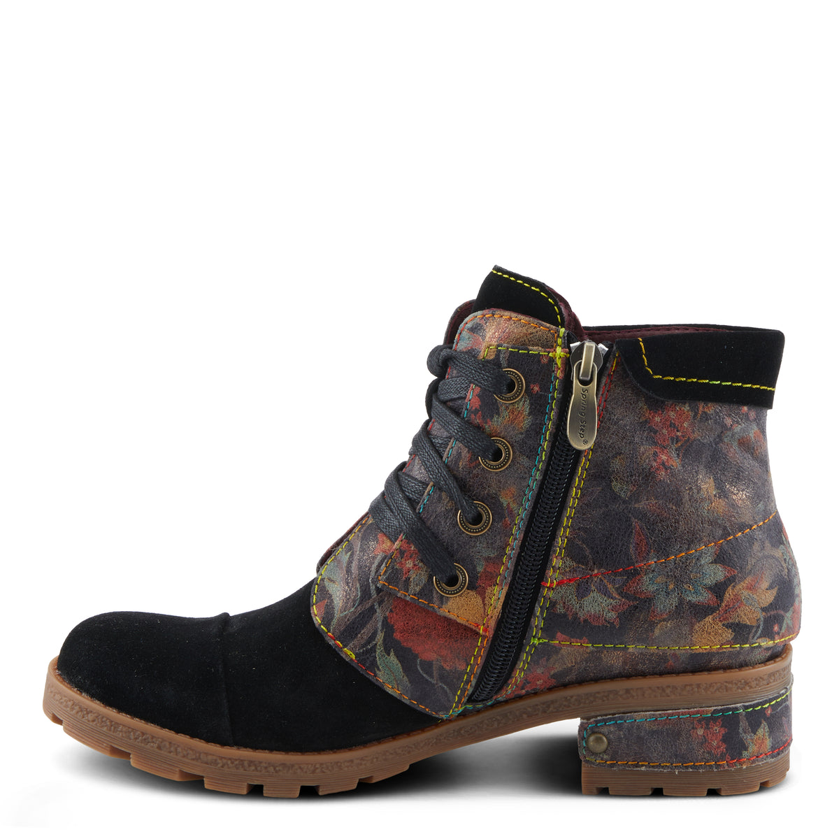 L'Artiste L'ARTISTE SERNA BOOTS boot in tan suede with handcrafted leather design