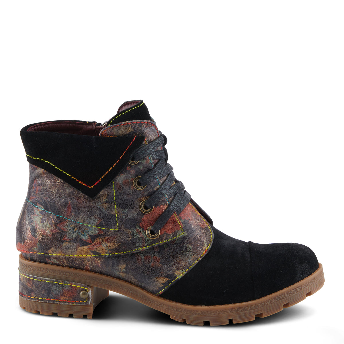 L'Artiste L'ARTISTE SERNA BOOTS boot in tan suede with handcrafted leather design
