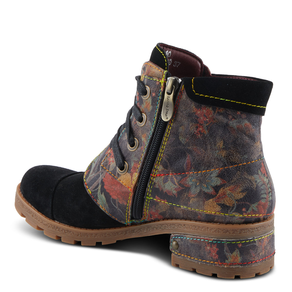 L'Artiste L'ARTISTE SERNA BOOTS boot in tan suede with handcrafted leather design