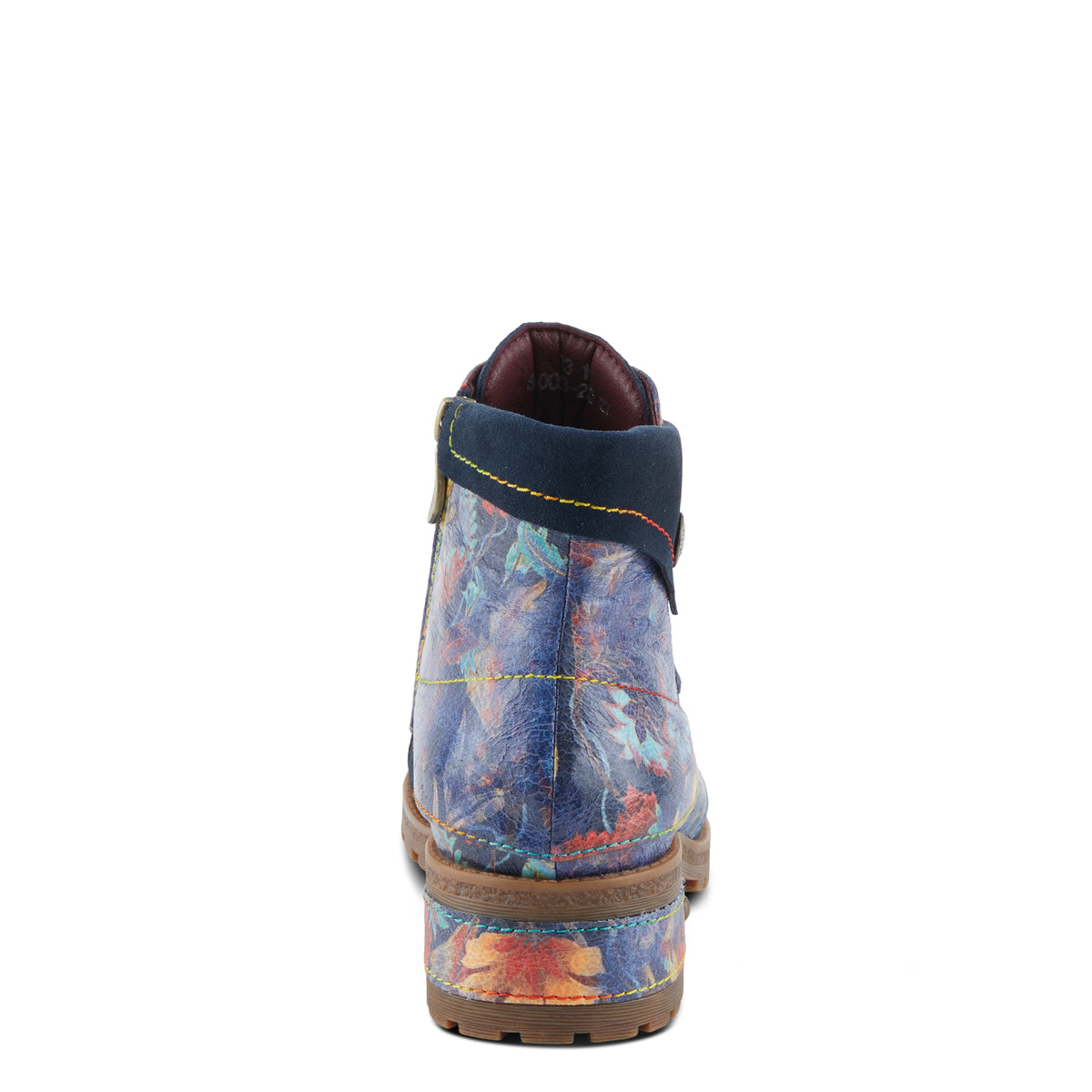 L'Artiste L'ARTISTE SERNA BOOTS boot in navy multi suede with handcrafted leather design