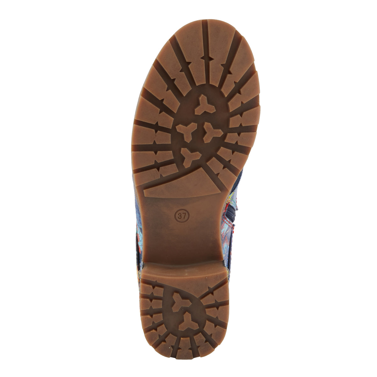 L'Artiste L'ARTISTE SERNA BOOTS boot in navy multi suede with handcrafted leather design
