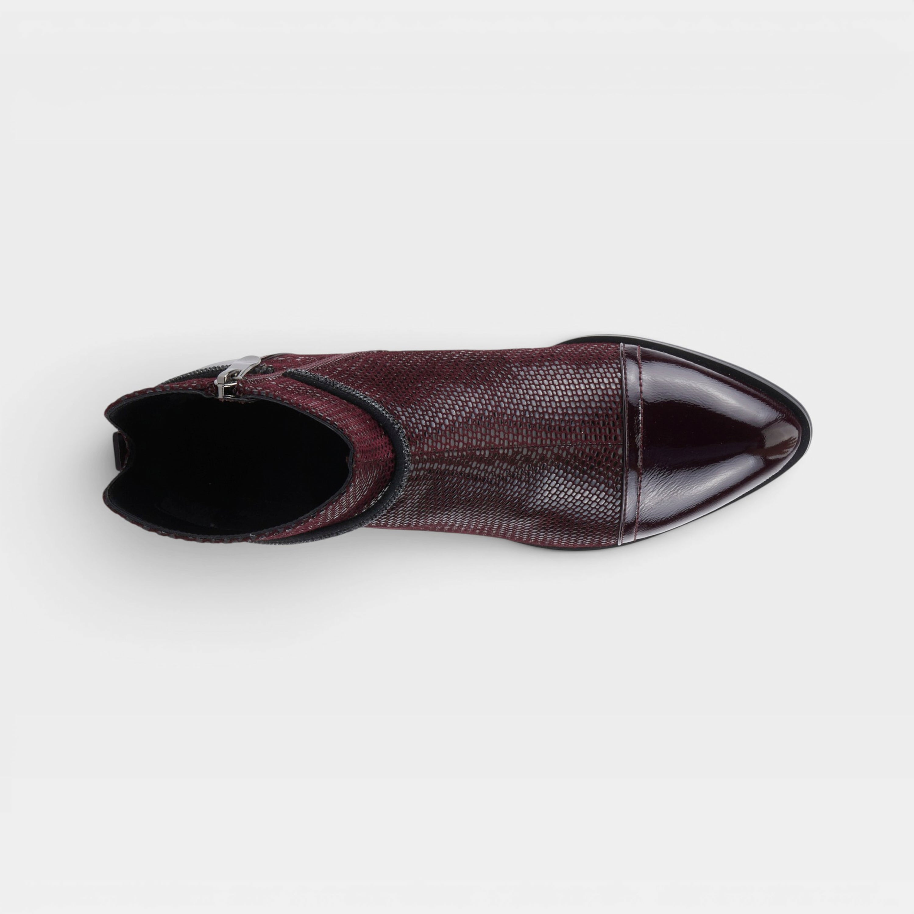 Azura Shelbi Burgundy Patent Boot