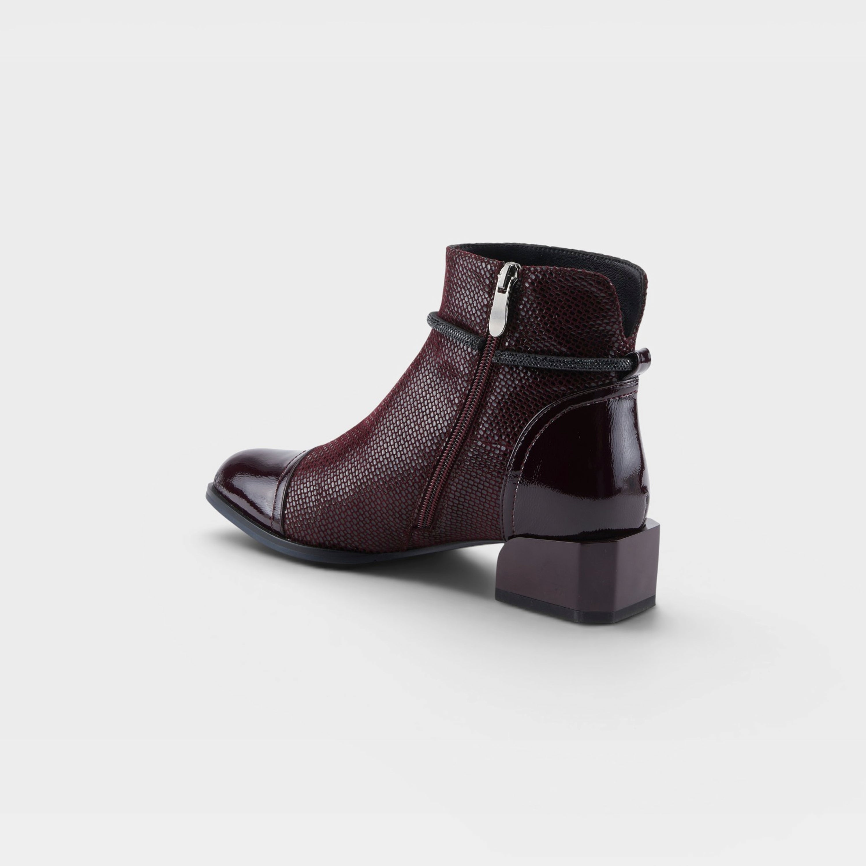 Azura Shelbi Burgundy Patent Boot
