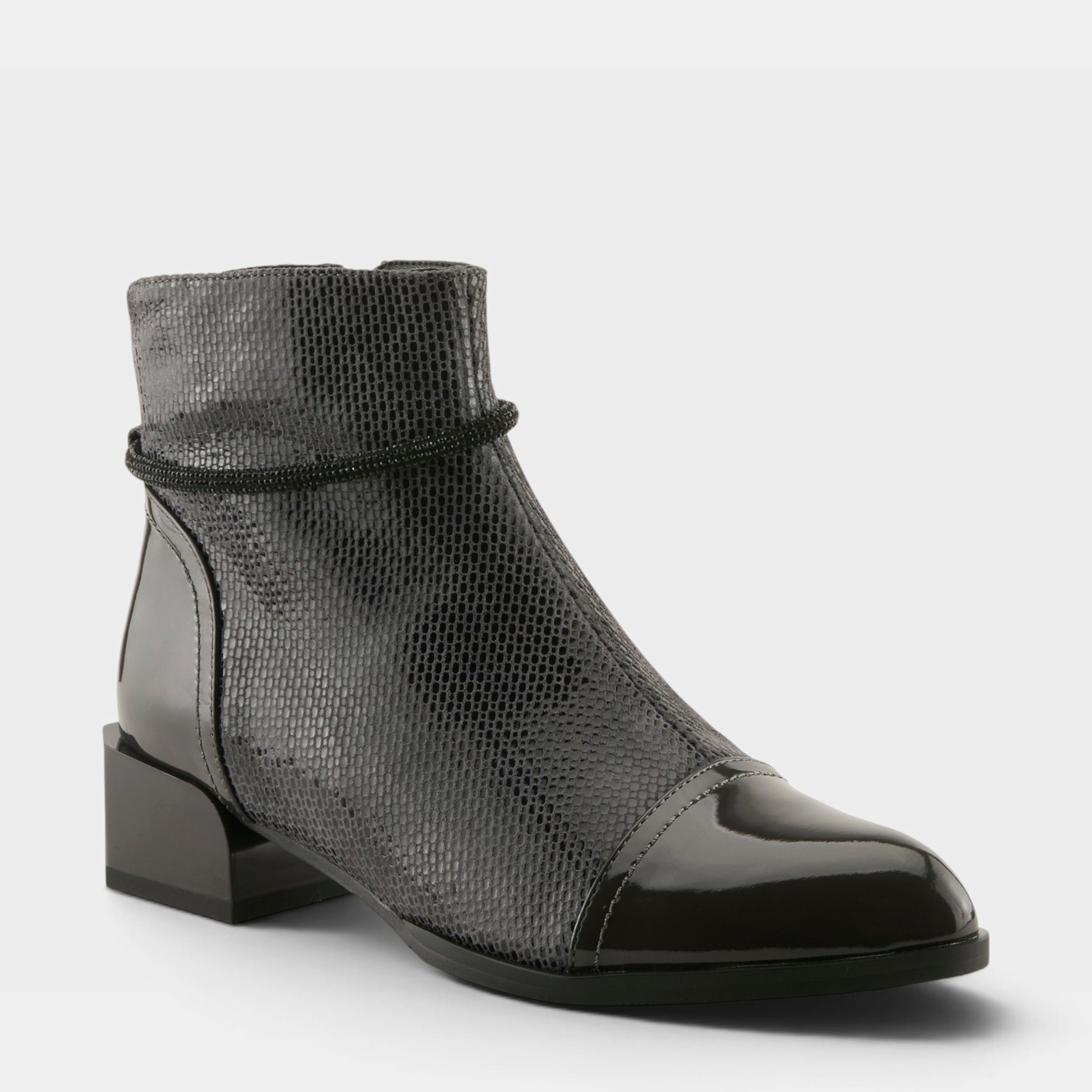 Azura Shelbi Charcoal Patent Boot