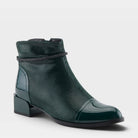 Azura Shelbi Forest Green Patent Boot