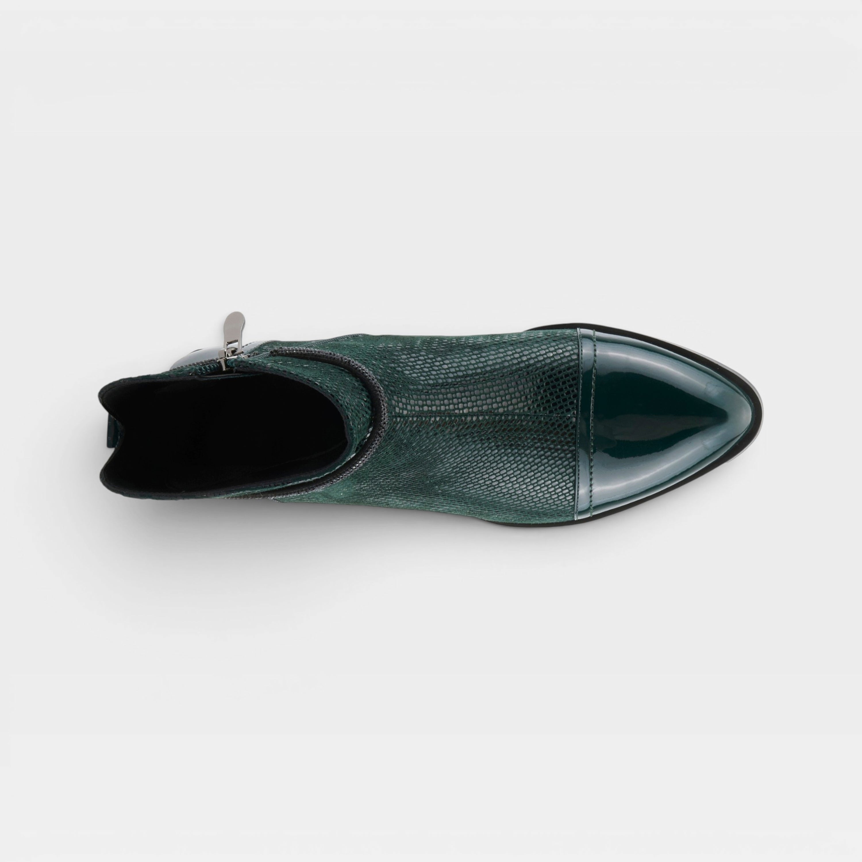 Azura Shelbi Forest Green Patent Boot