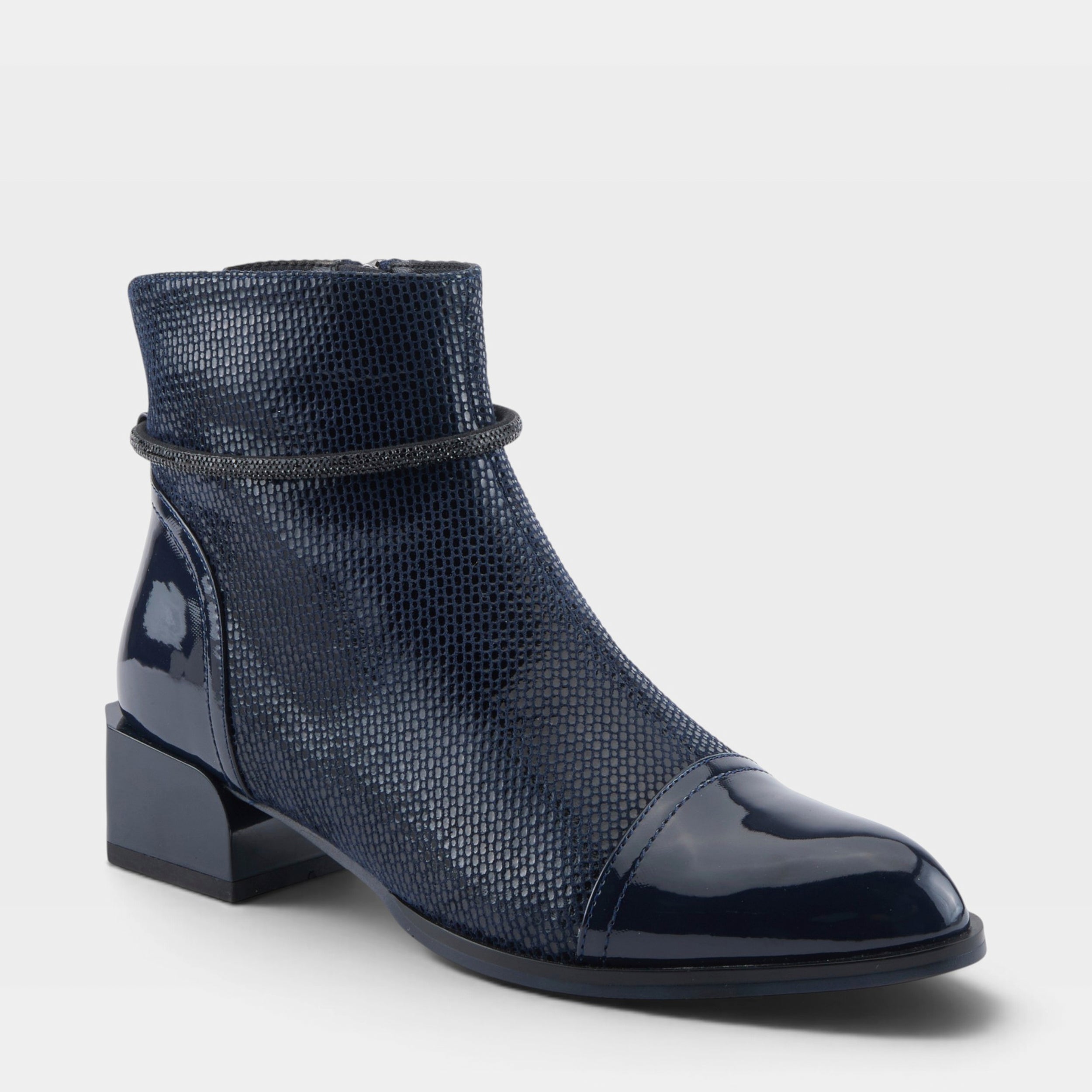 Azura Shelbi Navy Patent Boot