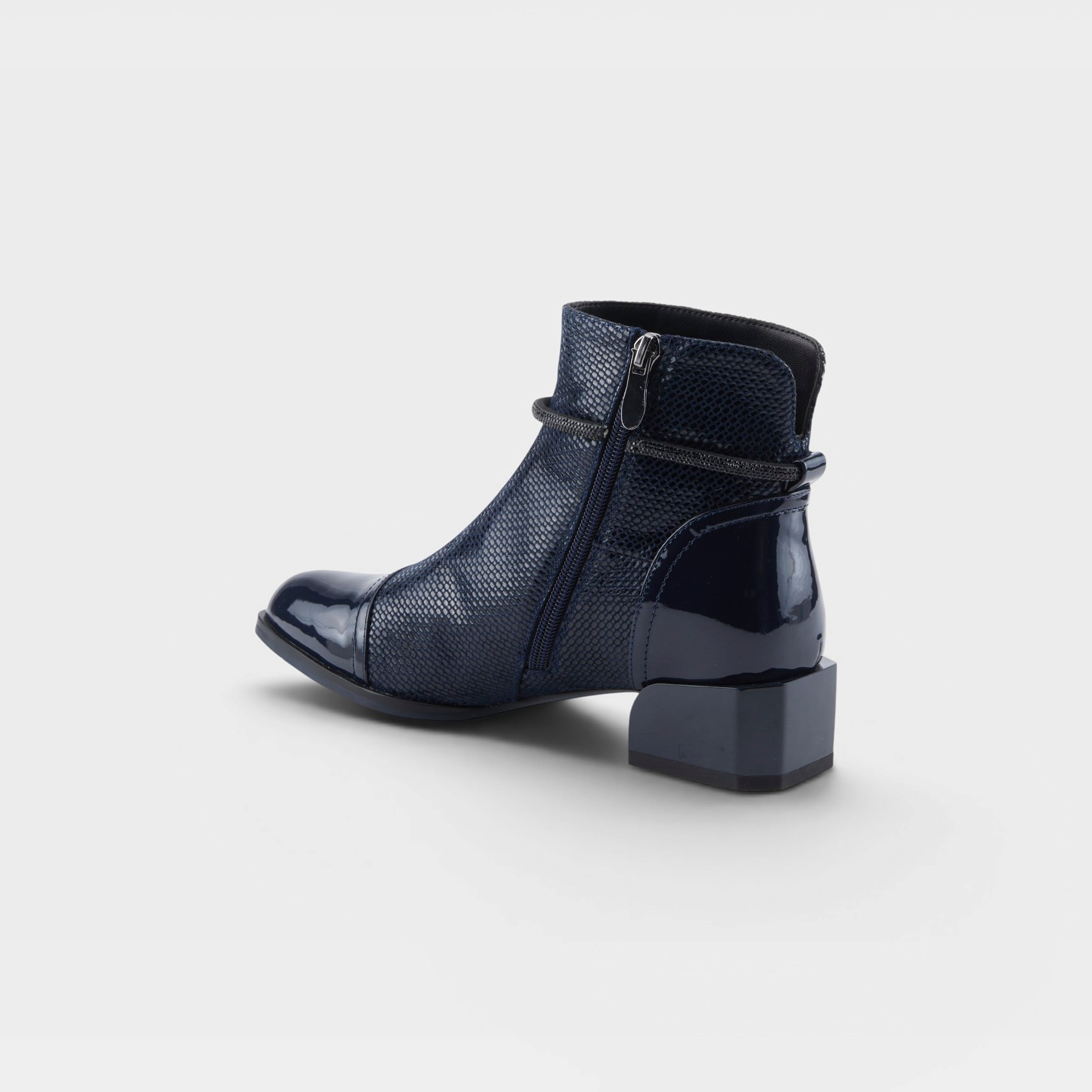 Azura Shelbi Navy Patent Boot