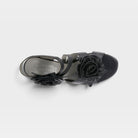 L'Artiste Shelly ankle strap sandals in Black, top view