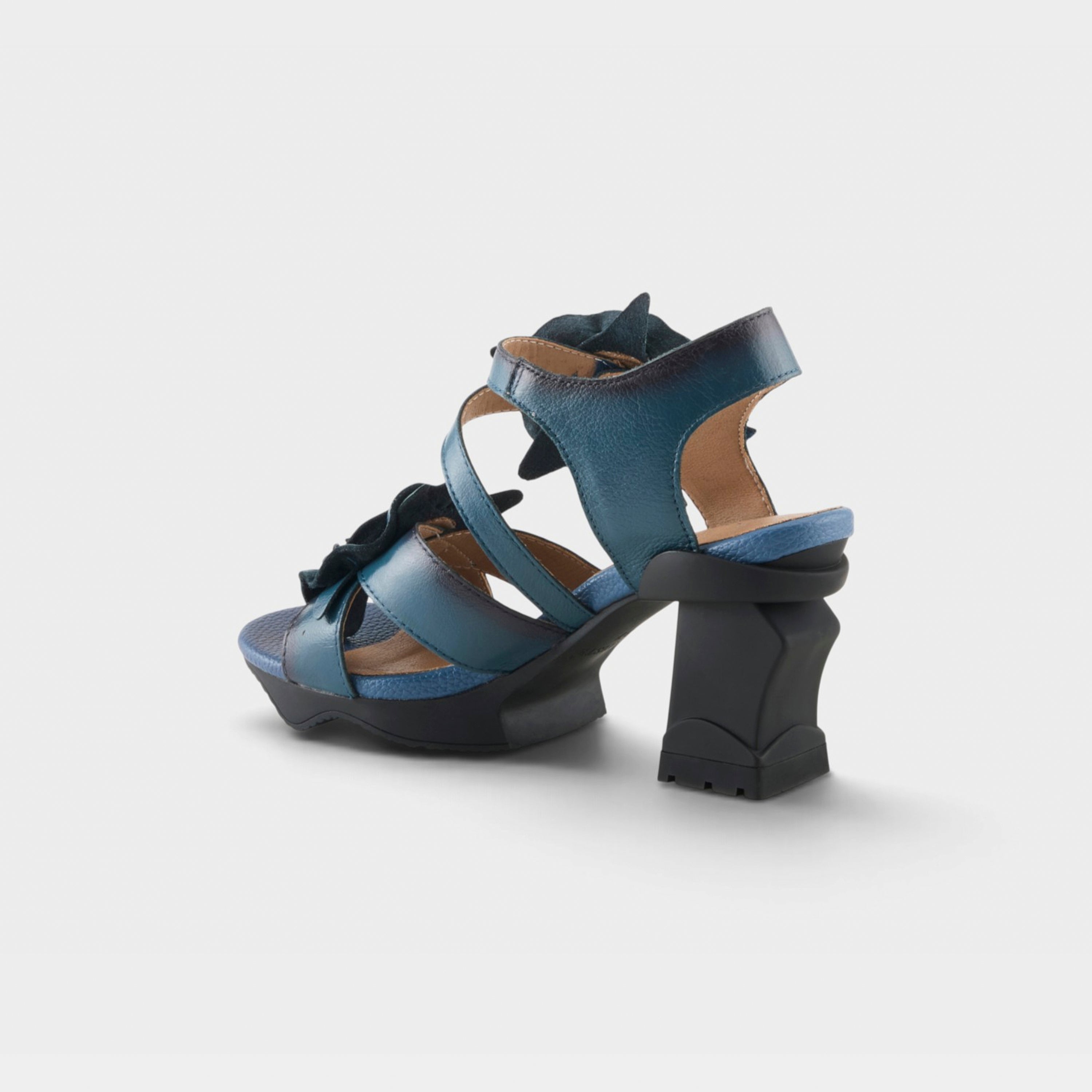 L'Artiste Shelly ankle strap sandals in Blue, alternate angle view