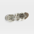 L'Artiste Shelly ankle strap sandals in Light Grey, top view