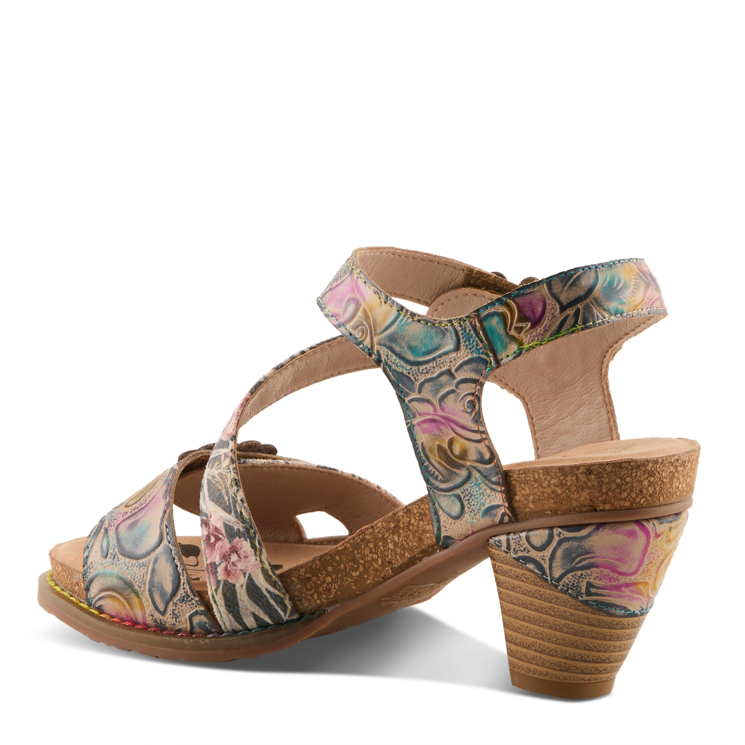 L'Artiste Shesfab Low Block Heel Sandals - Spring Step Shoes