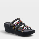 Azura Shinychic Black Multi Sandal