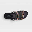 Azura Shinychic Black Multi Sandal