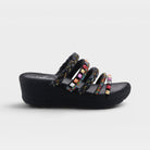 Azura Shinychic Black Multi Sandal
