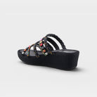 Azura Shinychic Black Multi Sandal