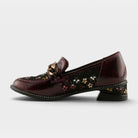L'Artiste Shinyshoes shoes in Bordeaux Patent, side view