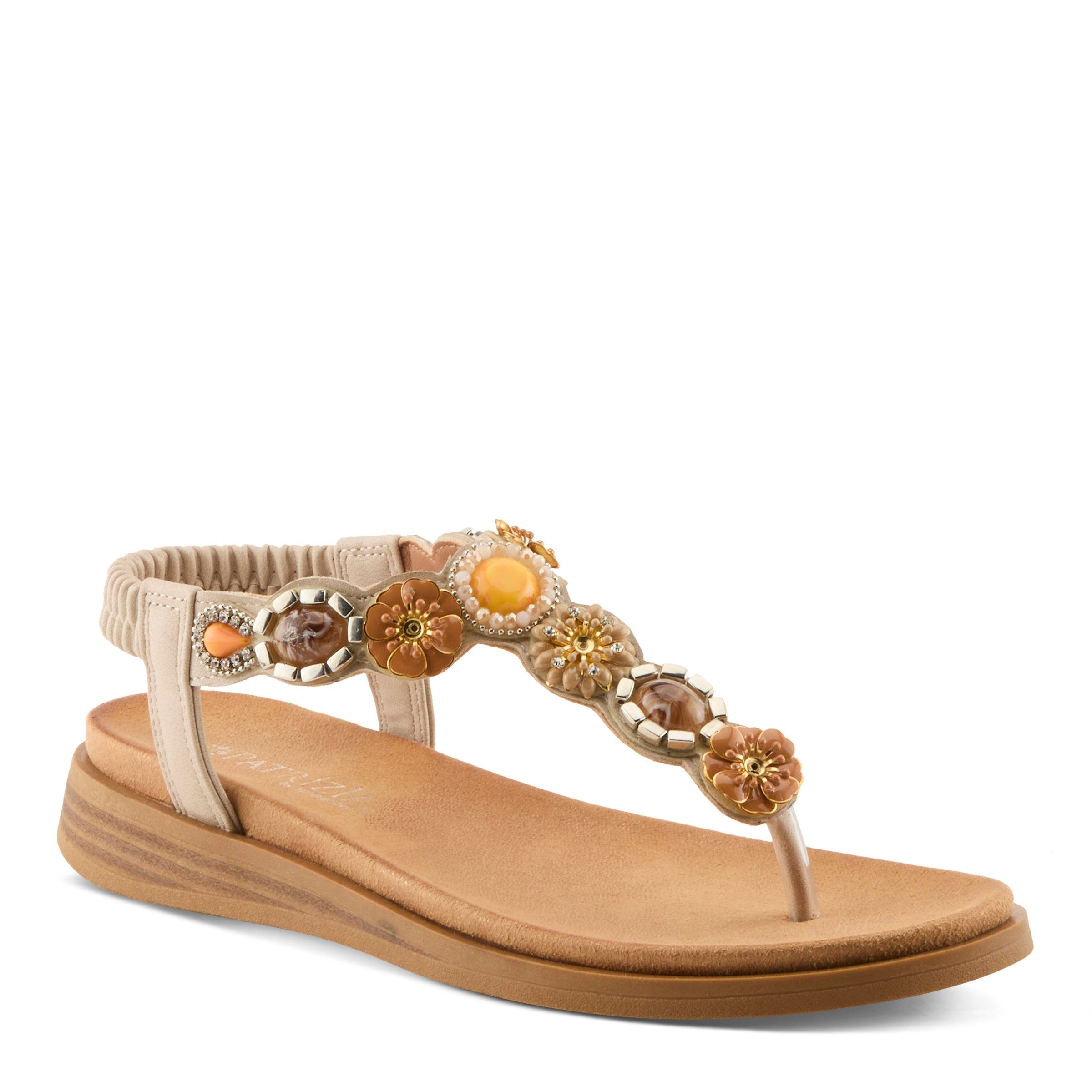 Patrizia Sinai Demi Wedge T-Strap Sandals - Spring Step Shoes
