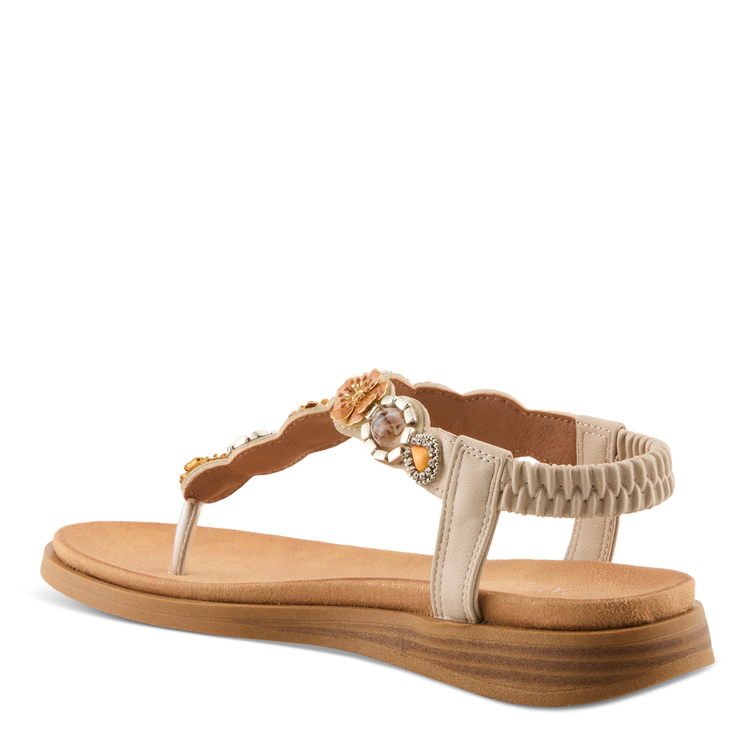 【新品・未使用】FOOTWORKS leather sandal 26.5㎝ Patrizia Sinai Demi Wedge T-Strap Sandals - Spring Step Shoes