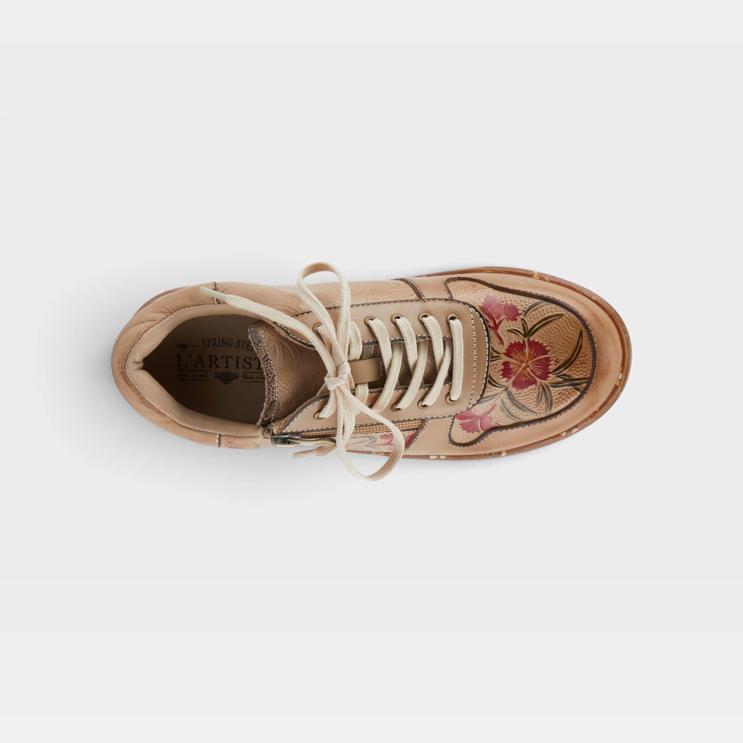 L'Artiste Sincerity sneakers in Beige Multi, top view
