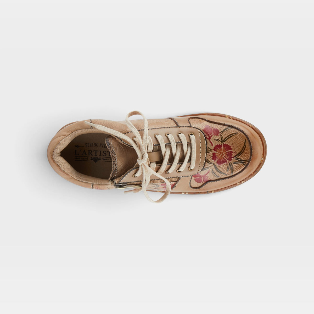 L'Artiste Sincerity sneakers in Beige Multi, top view