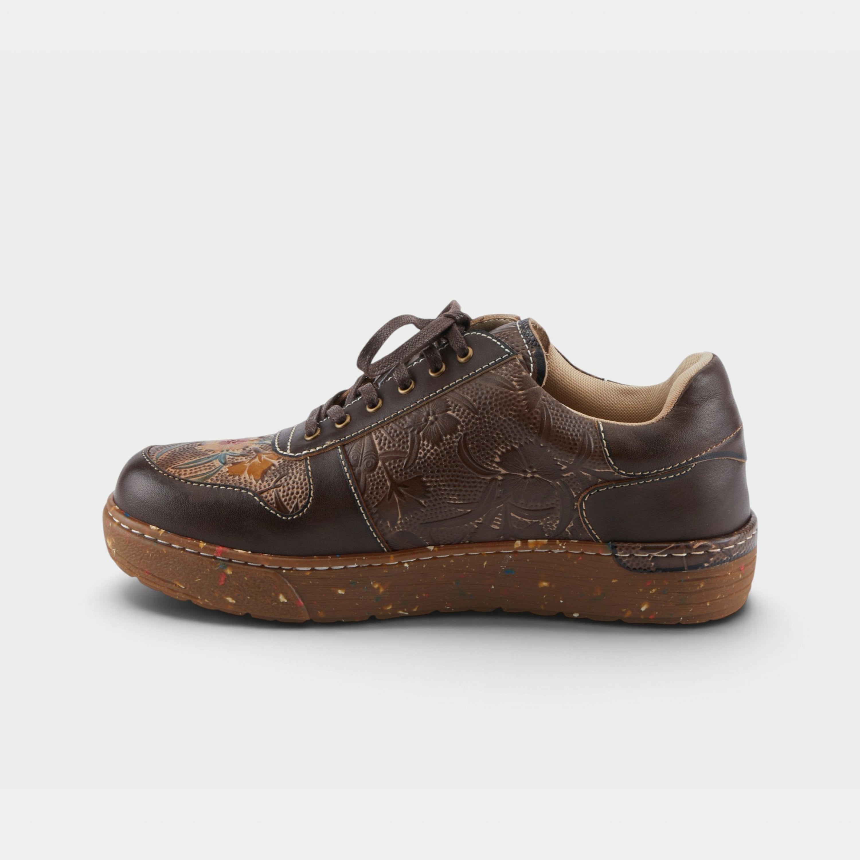 L'Artiste Sincerity sneakers in Brown Multi, side view